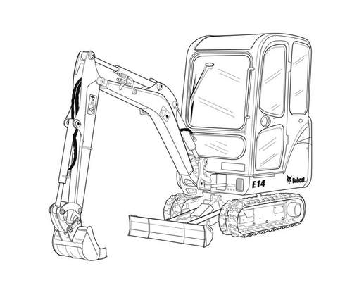 Product picture Bobcat E14 Compact Excavator Service Repair Manual Download(S/N AHNM11001 & Above)