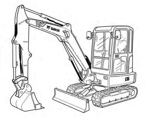 Product picture Bobcat E35 Compact Excavator Service Repair Manual Download(S/N A93K11001 & Above AC2P11001 & Above)