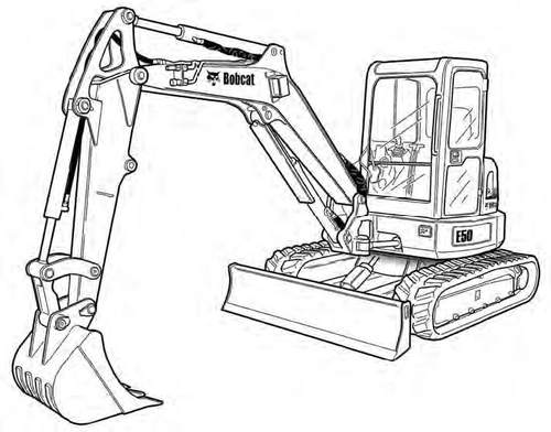 Product picture Bobcat E50 Compact Excavator Service Repair Manual Download(S/N AJ1811001 & Above)